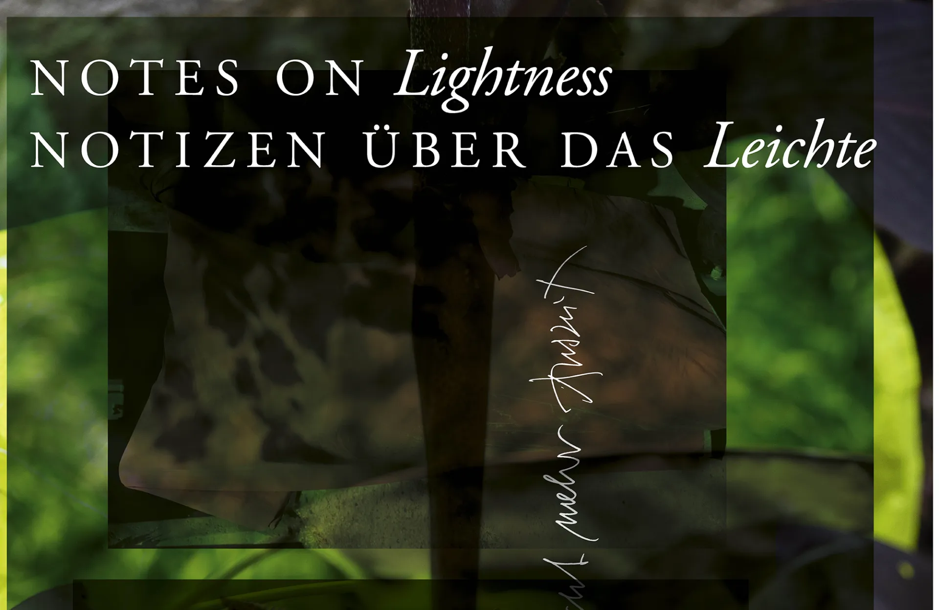 Notes on Lightness / Notizen über das Leichte