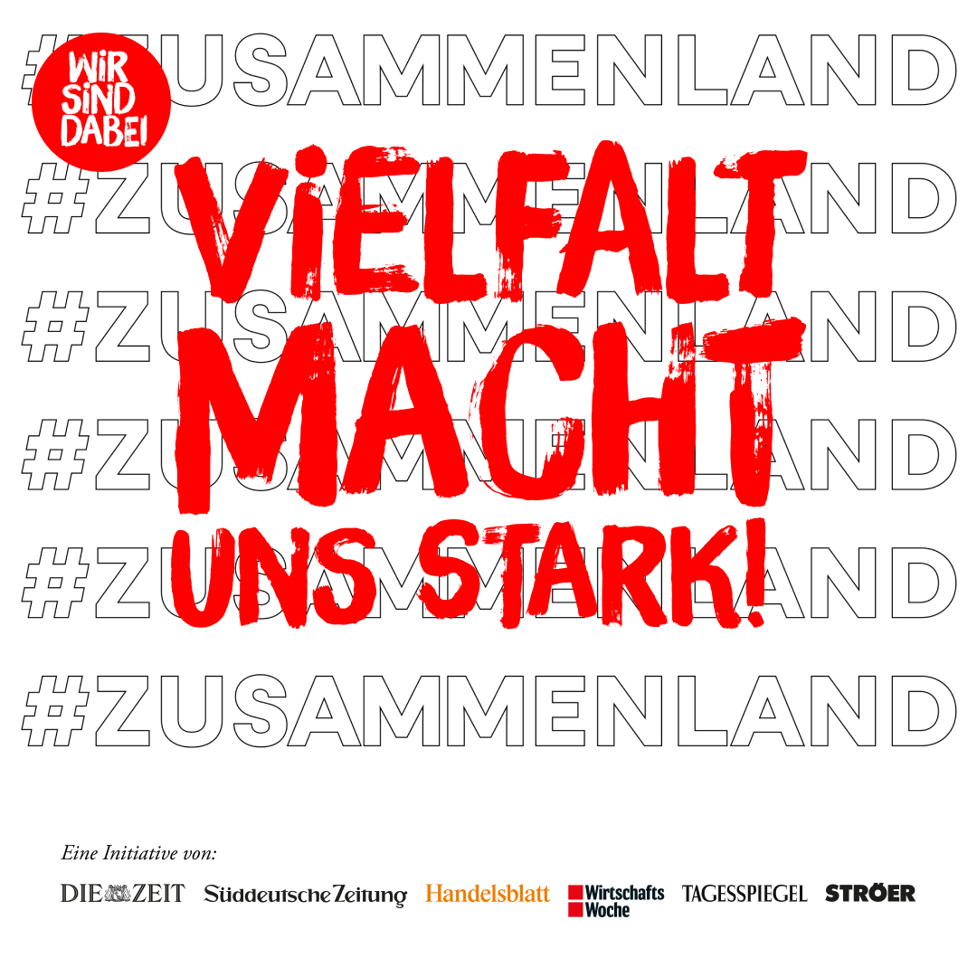 HGB Leipzig is part of the initiative #Zusammenland - Diversity makes us strong