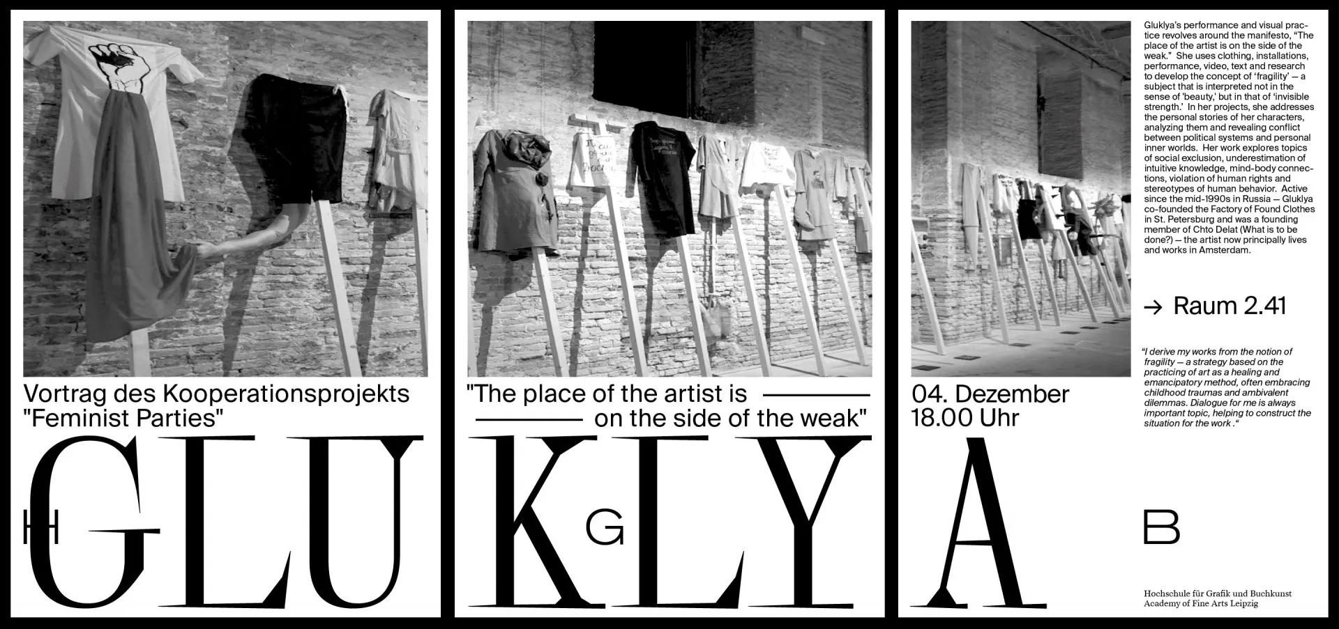 Gluklya: The Place of the Artist is on the Side of the Weak