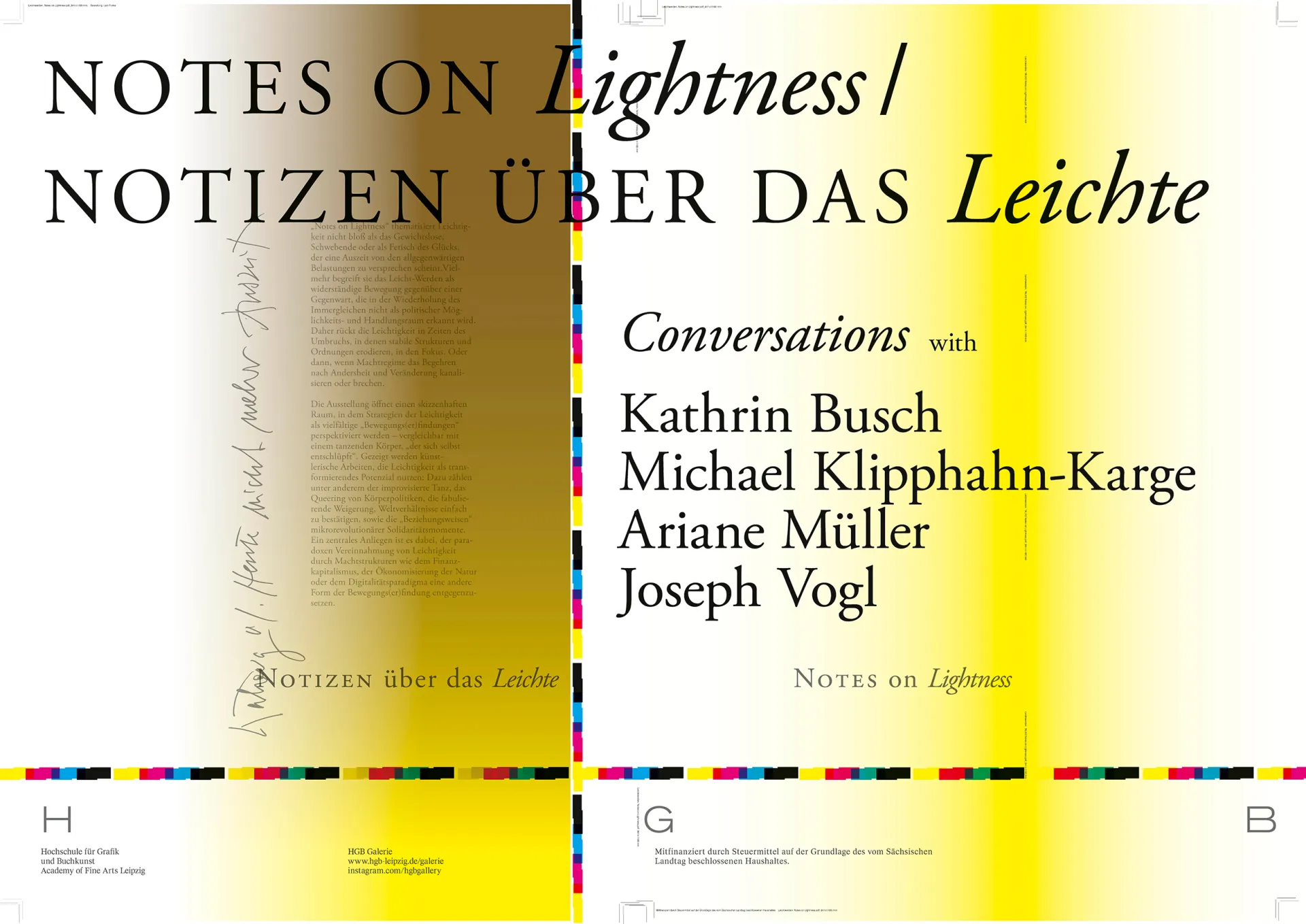 Conversations with Kathrin Busch, Michael Klipphahn-Karge, Ariane Müller, Joseph Vogl