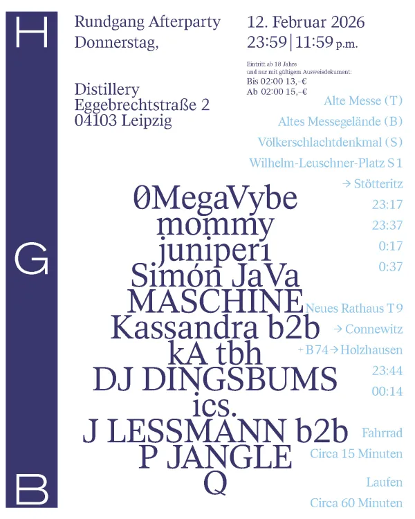HGB × Distillery: Rundgang Afterparty