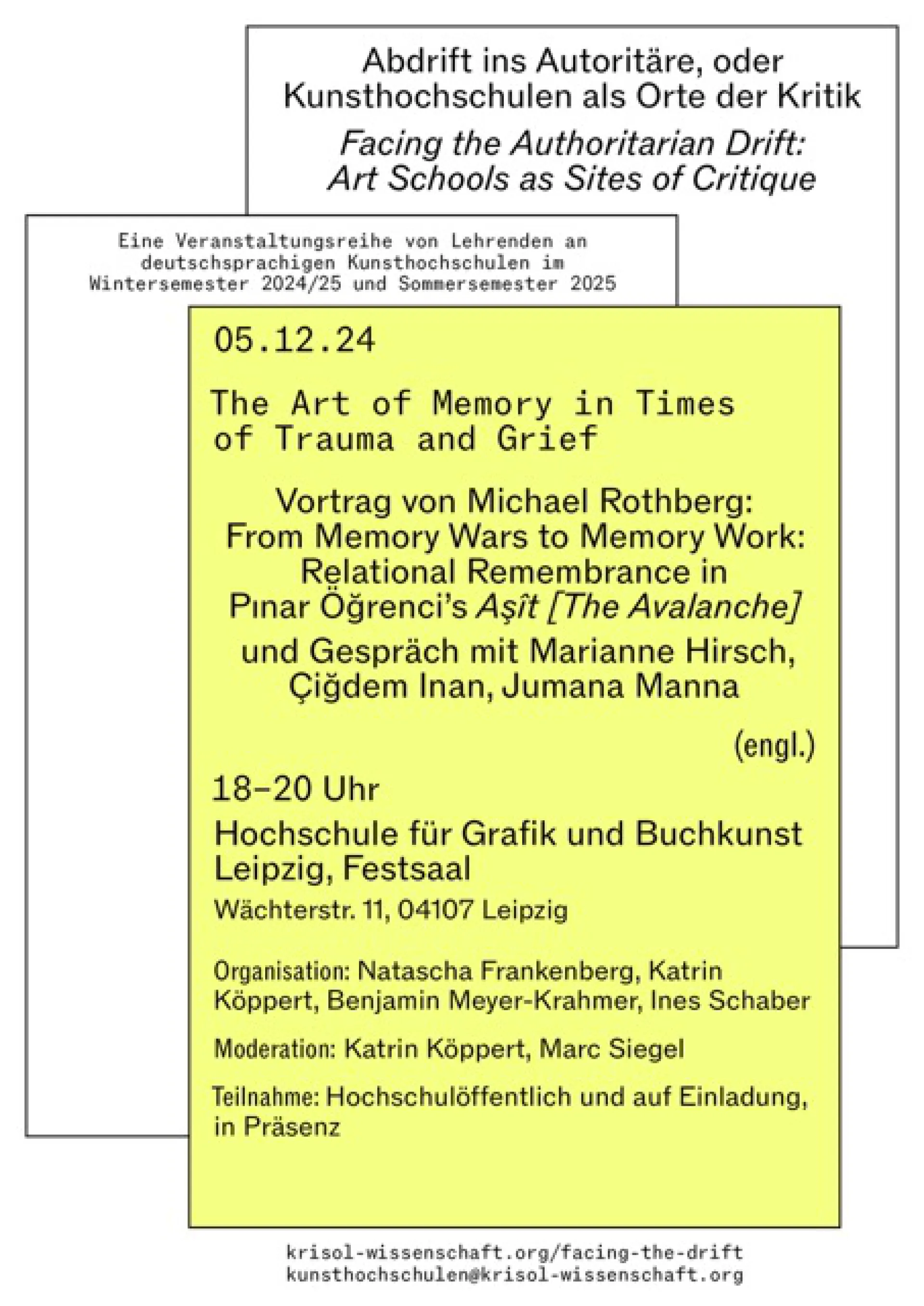 The Art of Memory in Times of Trauma and Grief