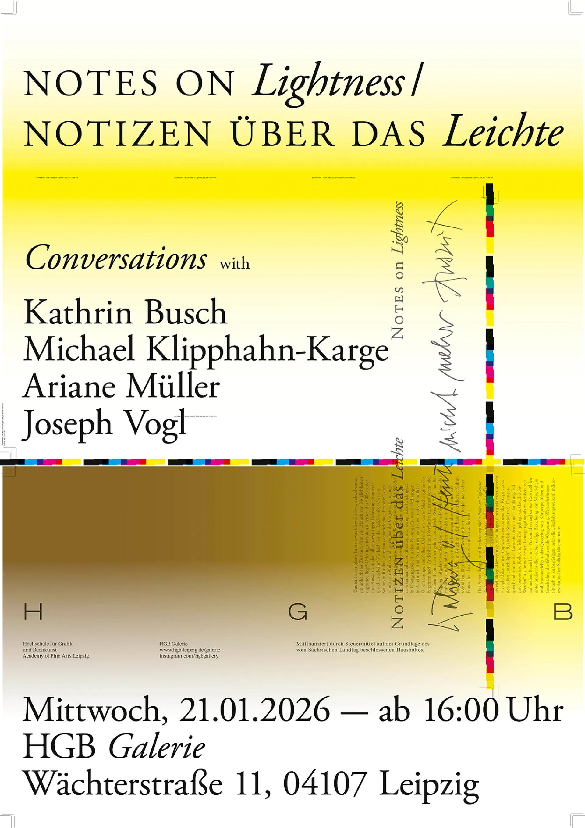 Conversations with Kathrin Busch, Michael Klipphahn-Karge, Ariane Müller, Joseph Vogl