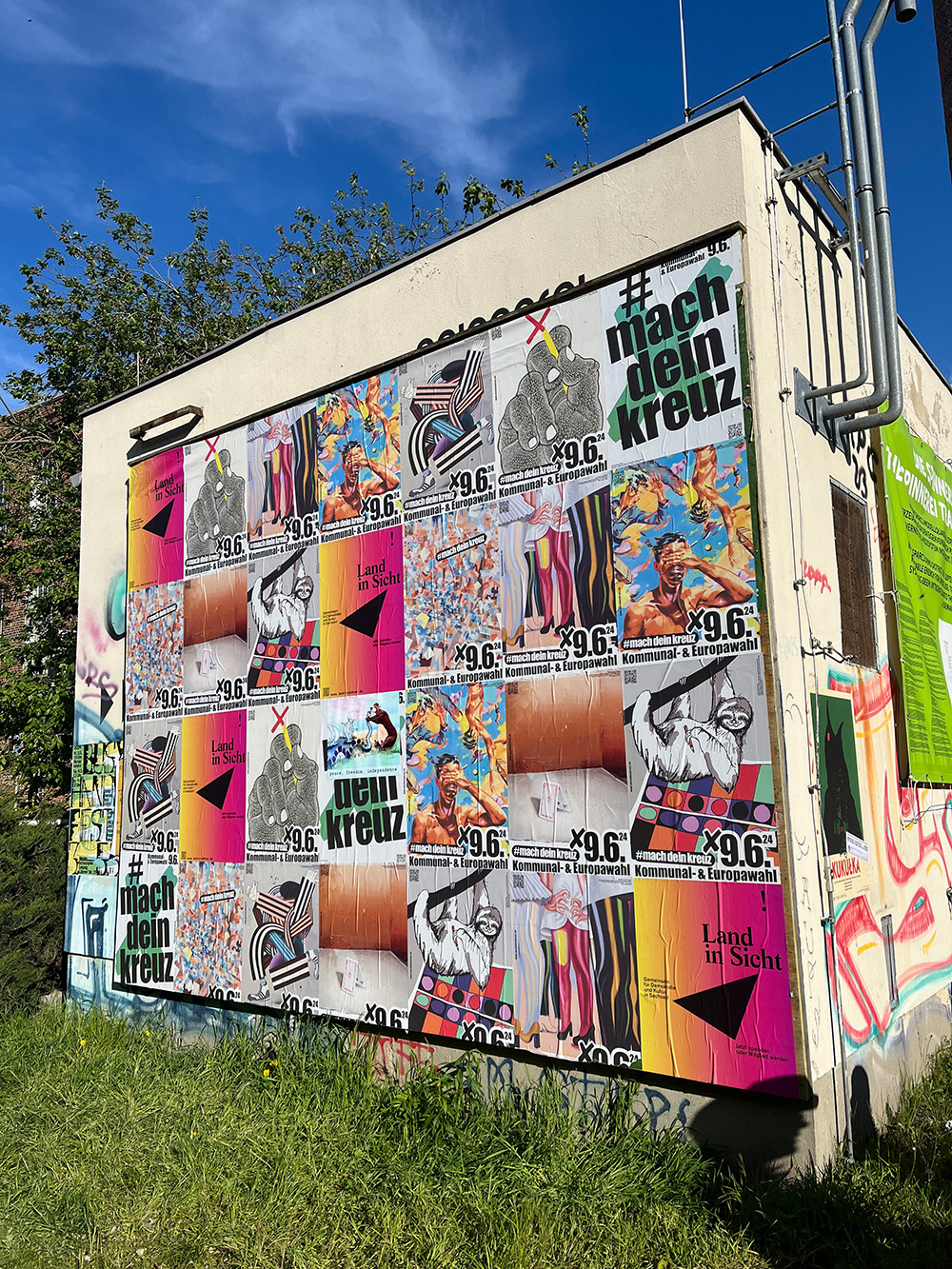 #machdeinkreuz - HGB-Künstler*innen-Plakate für mehr Wahlbeteiligung in Sachsen