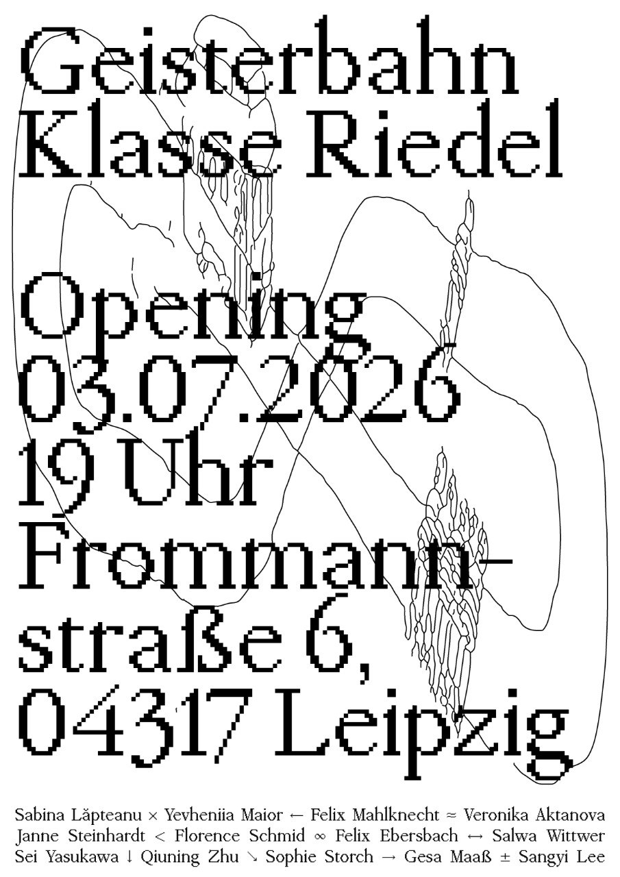 Ausstellung "Geisterbahn" Klasse Michael Riedel | Grafikdesign: Yevheniia Maior