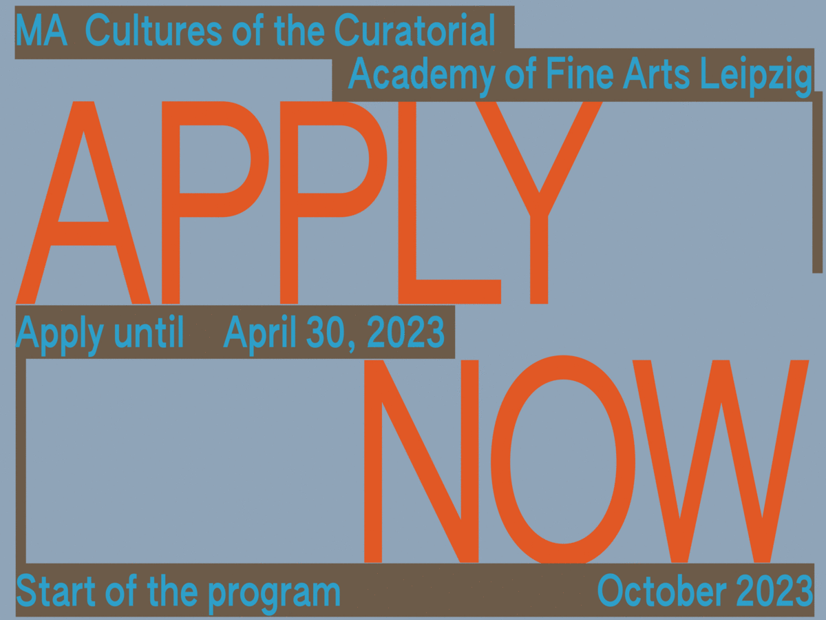 Call for Applications: Cultures of the Curatorial - Master of Arts Program
