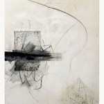 Digital photo, photopolymer on rice paper, dry-point, charcoal and oil paint brushstrokes, 200 x 150 cm